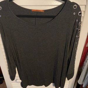 Grey long sleeve top